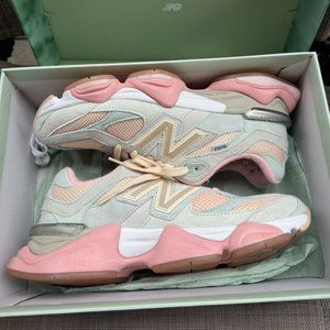 US 9.5 - New Balance 9060 Low top light blue/pink men's sports casual shoes